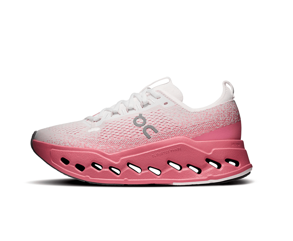 On Running CLOUDSURFER MAX WOMEN WHITE/CAMELLIA SNEAKER Shoes | Shop now at Main & Taylor Shoes!