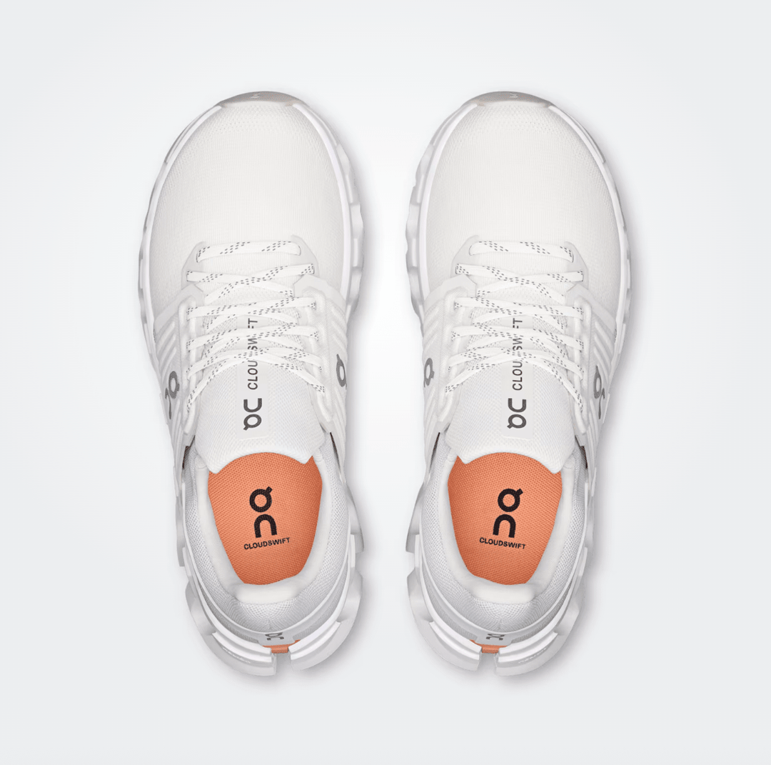 On Running CLOUDSWIFT 4 AD WOMEN WHITE/SUNSTONE SNEAKER Shoes | Shop now at Main &amp; Taylor Shoes!