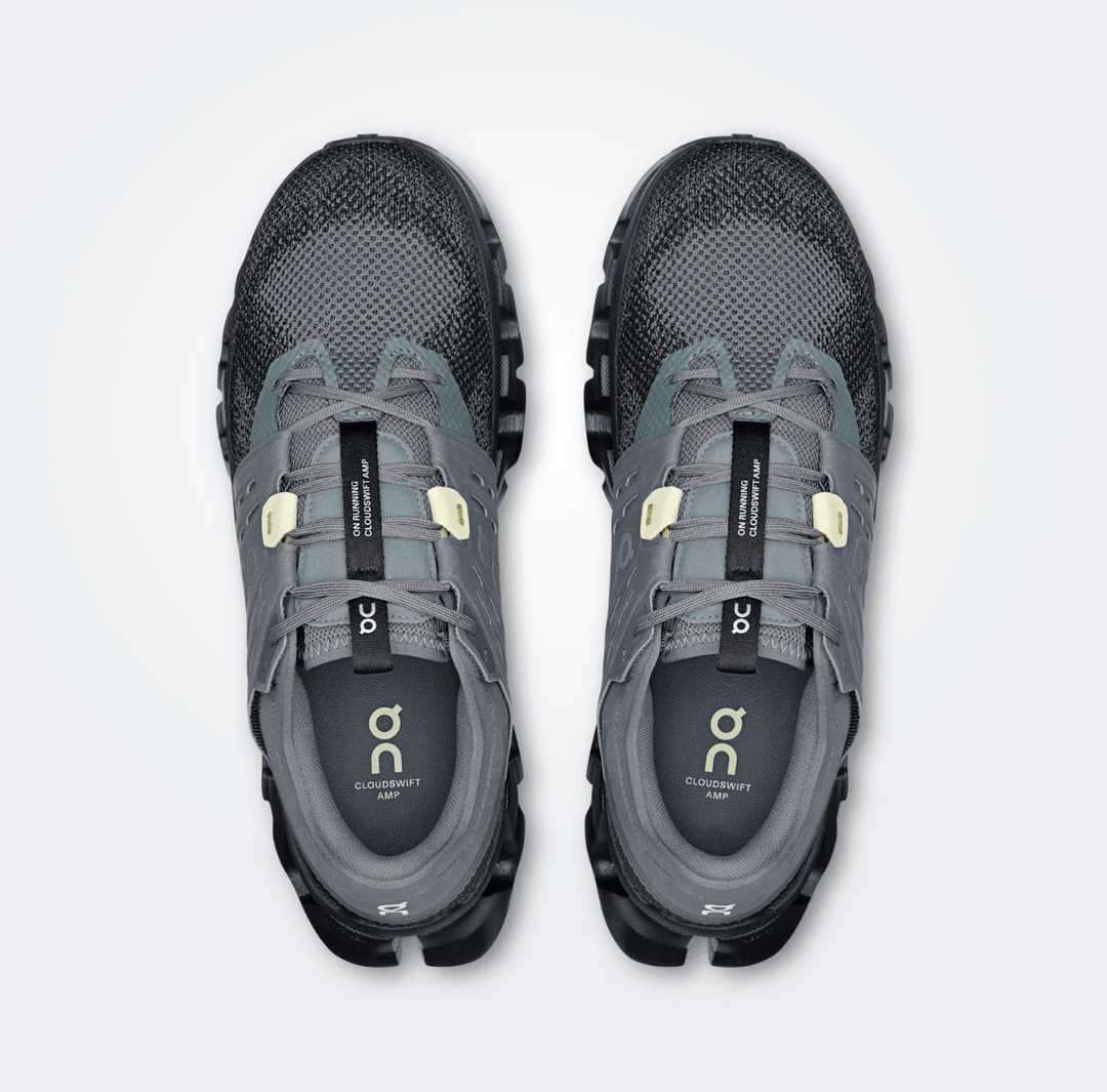 On Running CLOUDSWIFT AMP MEN STONE/BLACK SNEAKER Shoes | Shop now at Main &amp; Taylor Shoes!