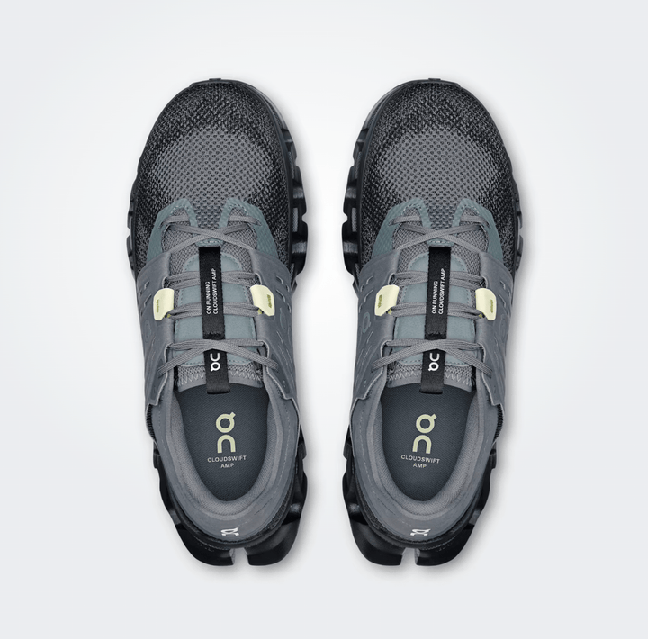On Running CLOUDSWIFT AMP MEN STONE/BLACK SNEAKER Shoes | Shop now at Main &amp; Taylor Shoes!