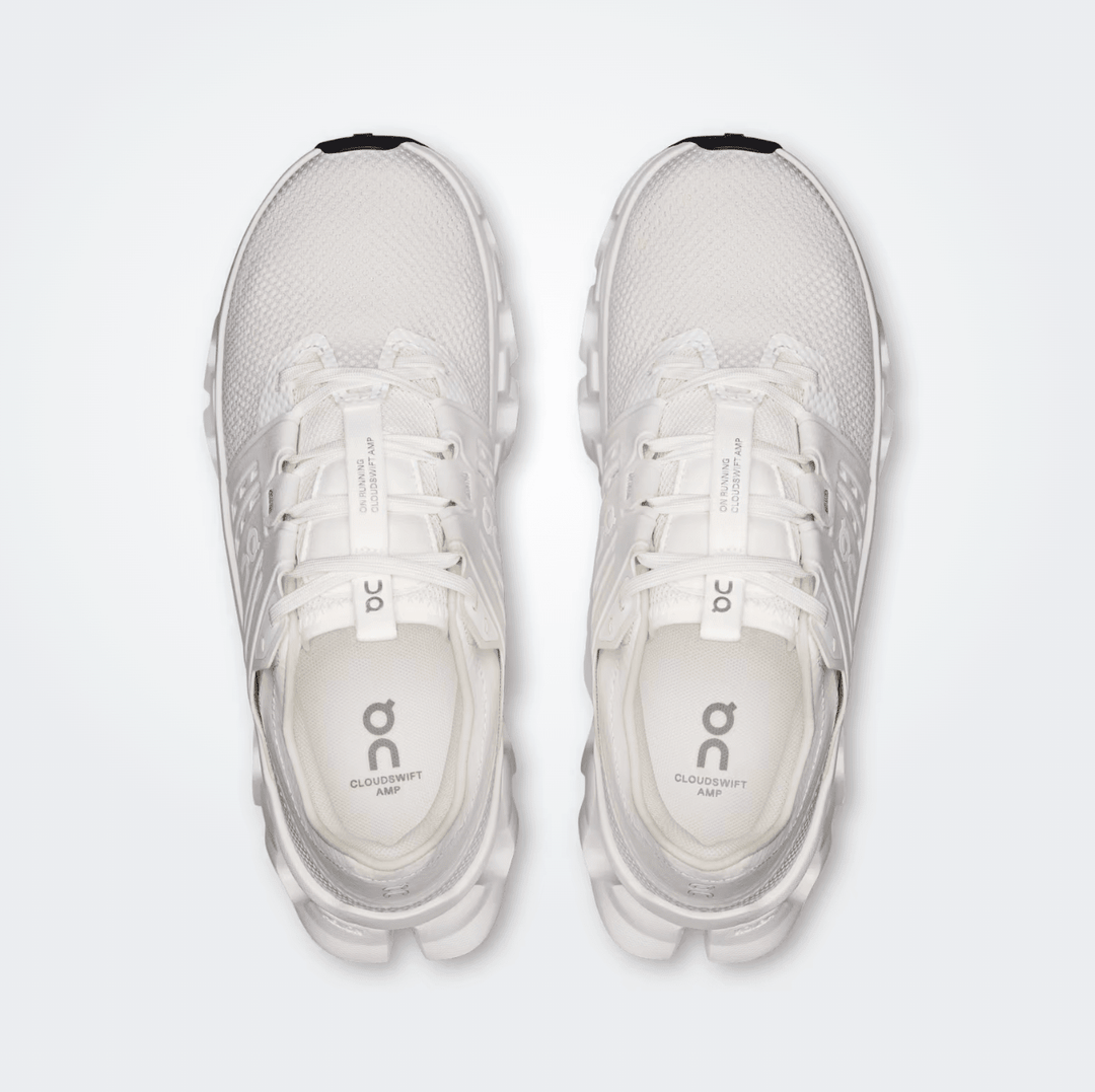 On Running CLOUDSWIFT AMP WOMEN WHITE/WHITE SNEAKER Shoes | Shop now at Main &amp; Taylor Shoes!