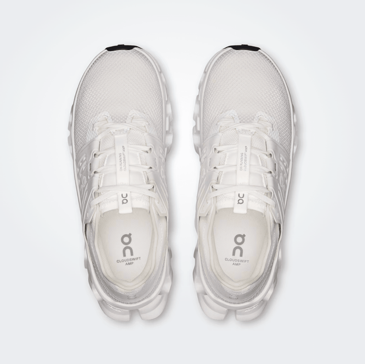 On Running CLOUDSWIFT AMP WOMEN WHITE/WHITE SNEAKER Shoes | Shop now at Main &amp; Taylor Shoes!