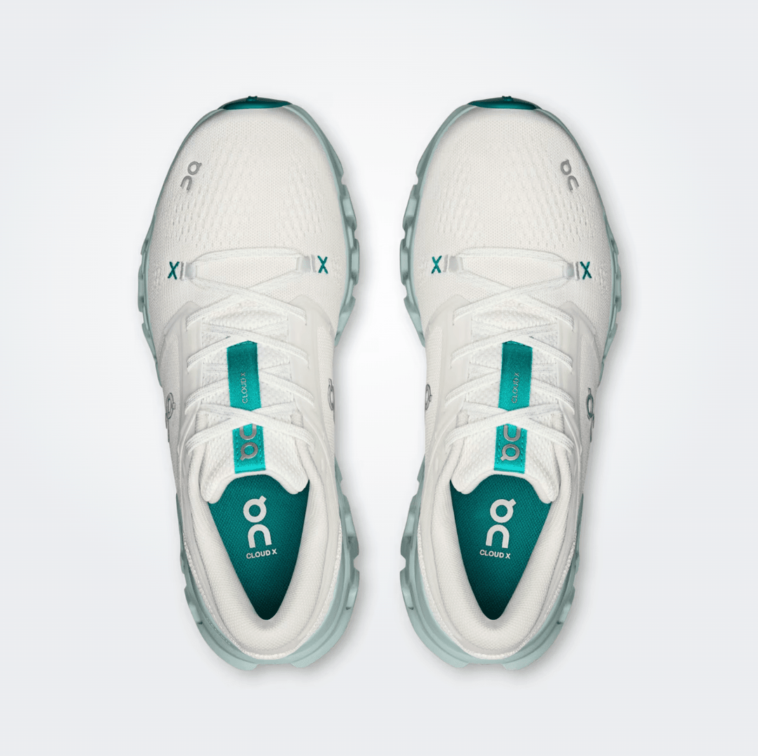 On Running CLOUDX 5 WOMEN IVORY/SURF SNEAKER Shoes | Shop now at Main &amp; Taylor Shoes!