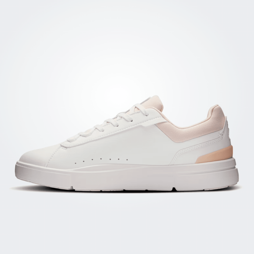 On Running ROGER ADVANTAGE WOMEN WHITE/ROSEHIP SNEAKER Shoes | Shop now at Main &amp; Taylor Shoes!
