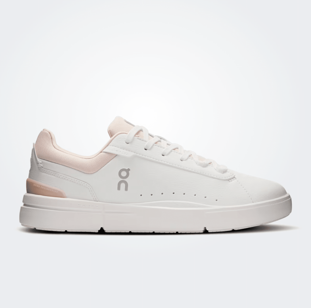 On Running ROGER ADVANTAGE WOMEN WHITE/ROSEHIP SNEAKER Shoes | Shop now at Main &amp; Taylor Shoes!