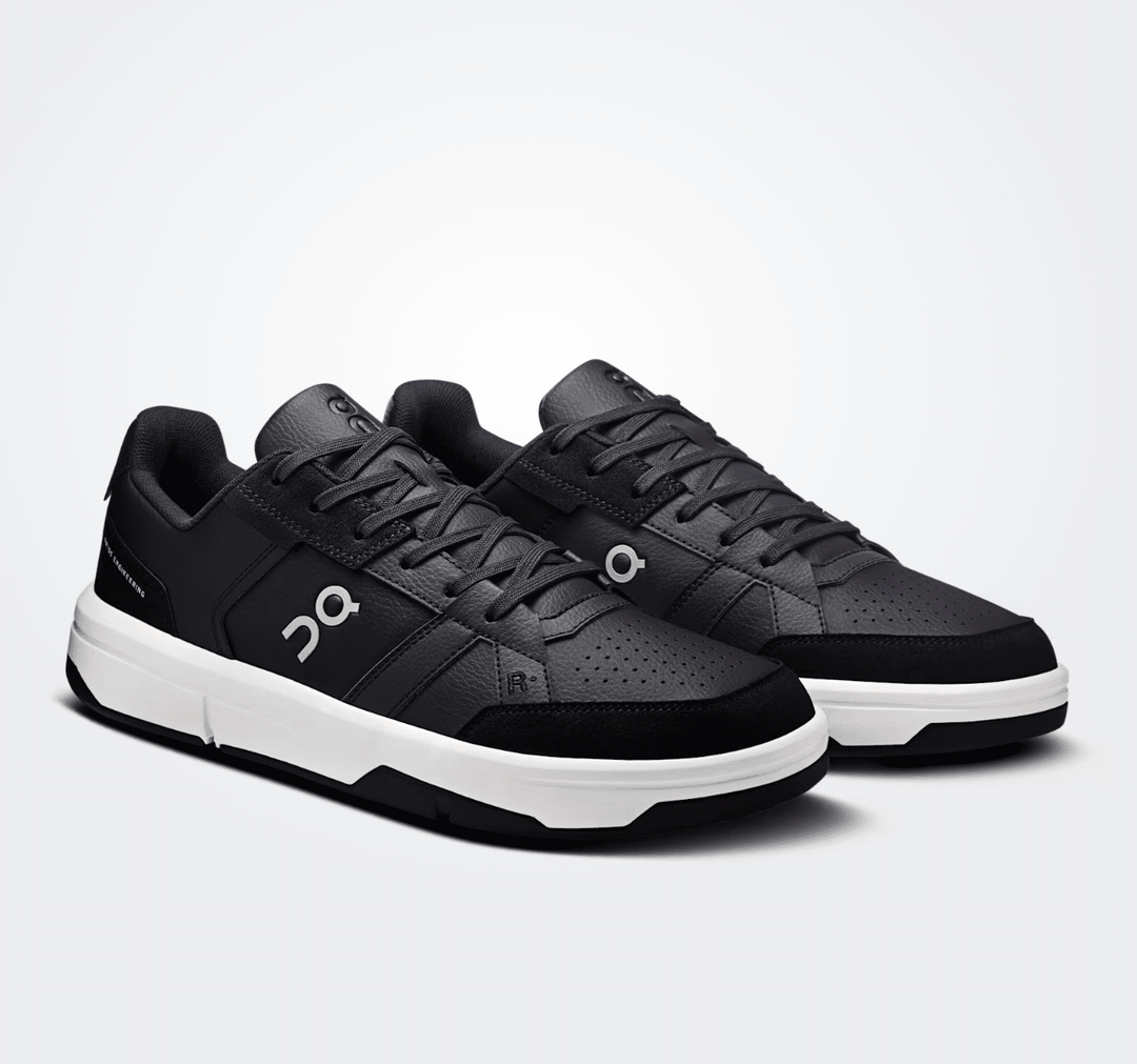 On Running ROGER CLUBHOUSE MEN BLACK/WHITE SNEAKER Shoes | Shop now at Main &amp; Taylor Shoes!