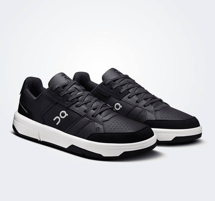 On Running ROGER CLUBHOUSE MEN BLACK/WHITE SNEAKER Shoes | Shop now at Main &amp; Taylor Shoes!