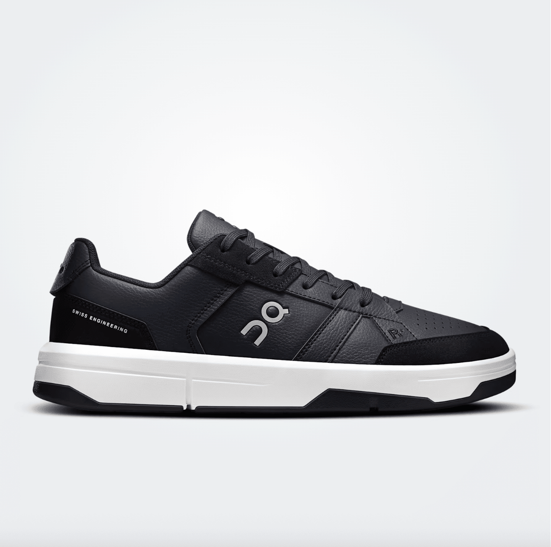 On Running ROGER CLUBHOUSE MEN BLACK/WHITE SNEAKER Shoes | Shop now at Main &amp; Taylor Shoes!