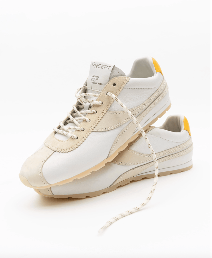 Oncept ESSEX VINTAGE WHITE SNEAKER Shoes | Shop now at Main &amp; Taylor Shoes!