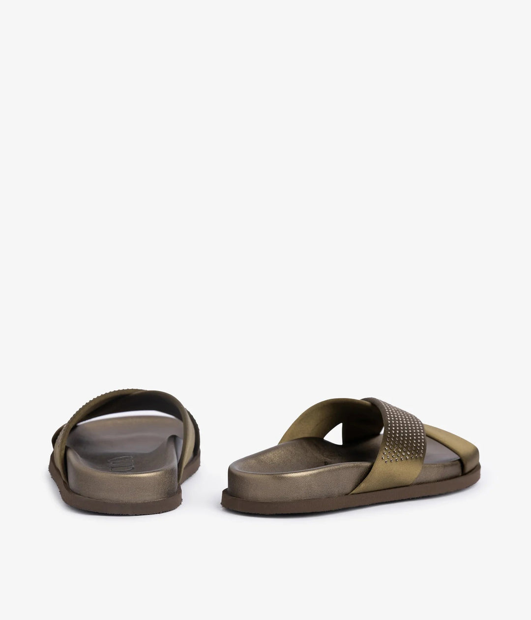 PEDRO GARCIA DALIANA OLIVADE SATIN SLIDE SHOES | Shop now at Main &amp; Taylor Shoes!