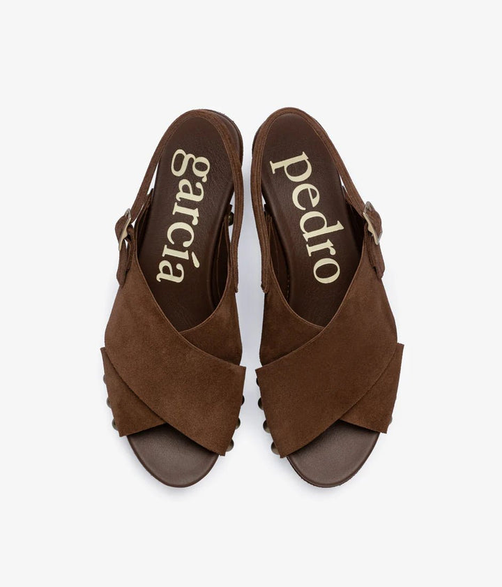 PEDRO GARCIA NEKANE CHESTNUT SUEDE CLOG Shoes | Shop now at Main &amp; Taylor Shoes!