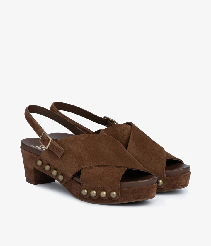 PEDRO GARCIA NEKANE CHESTNUT SUEDE CLOG Shoes | Shop now at Main &amp; Taylor Shoes!
