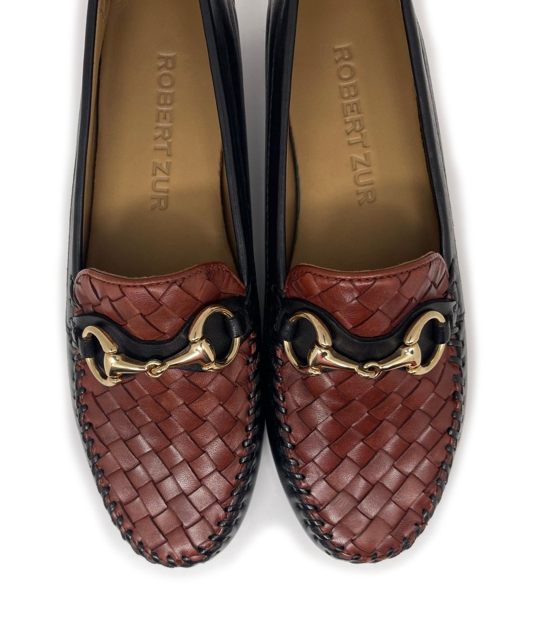 ROBERT ZUR PERLATA BLACK/LUGGAGE Shoes | Shop now at Main &amp; Taylor Shoes!