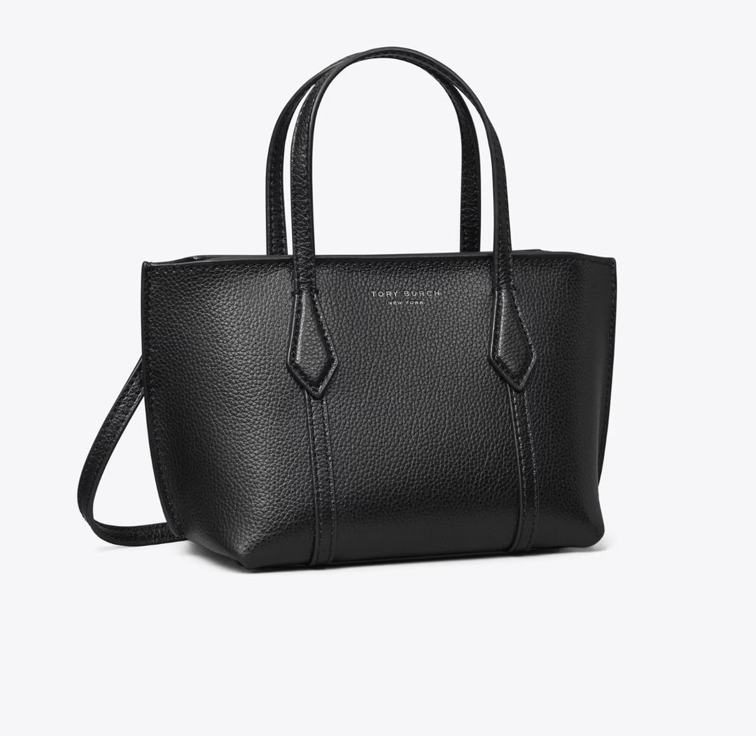 TORY BURCH HANDBAGS PERRY MINI TOTE BLACK Shoe Main & Taylor Shoes