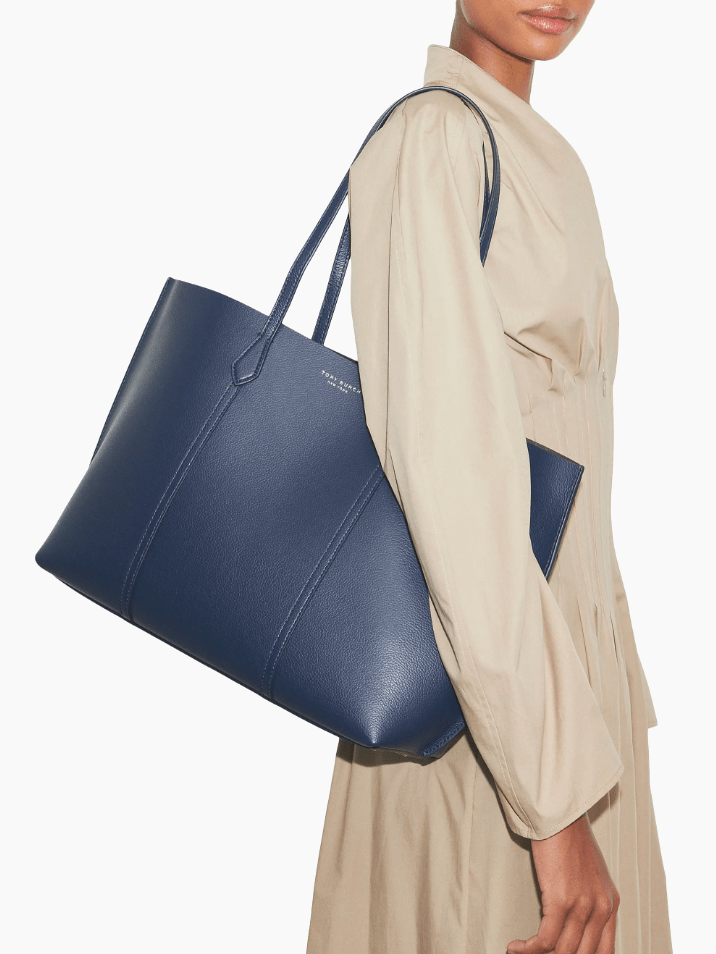 TORY BURCH HANDBAGS PERRY TOTE DARK SKY HANDBAGS | Shop now at Main & Taylor Shoes!