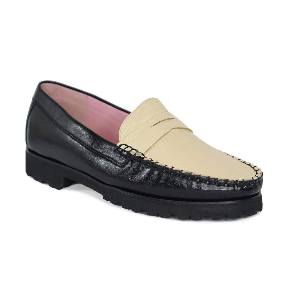 ROBERT ZUR BRIGHTON BLACK/BONE LOAFER SHOES | Shop now at Main & Taylor Shoes!