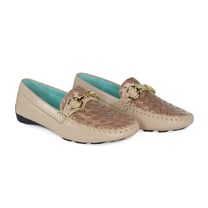 ROBERT ZUR PERLATA LT TAUPE/ROSE GOLD DRIVING MOC SHOES | Shop now at Main &amp; Taylor Shoes!