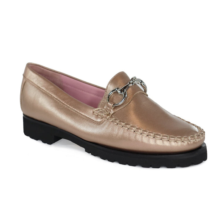ROBERT ZUR SOHO ROSE GOLD LOAFER SHOES | Shop now at Main &amp; Taylor Shoes!