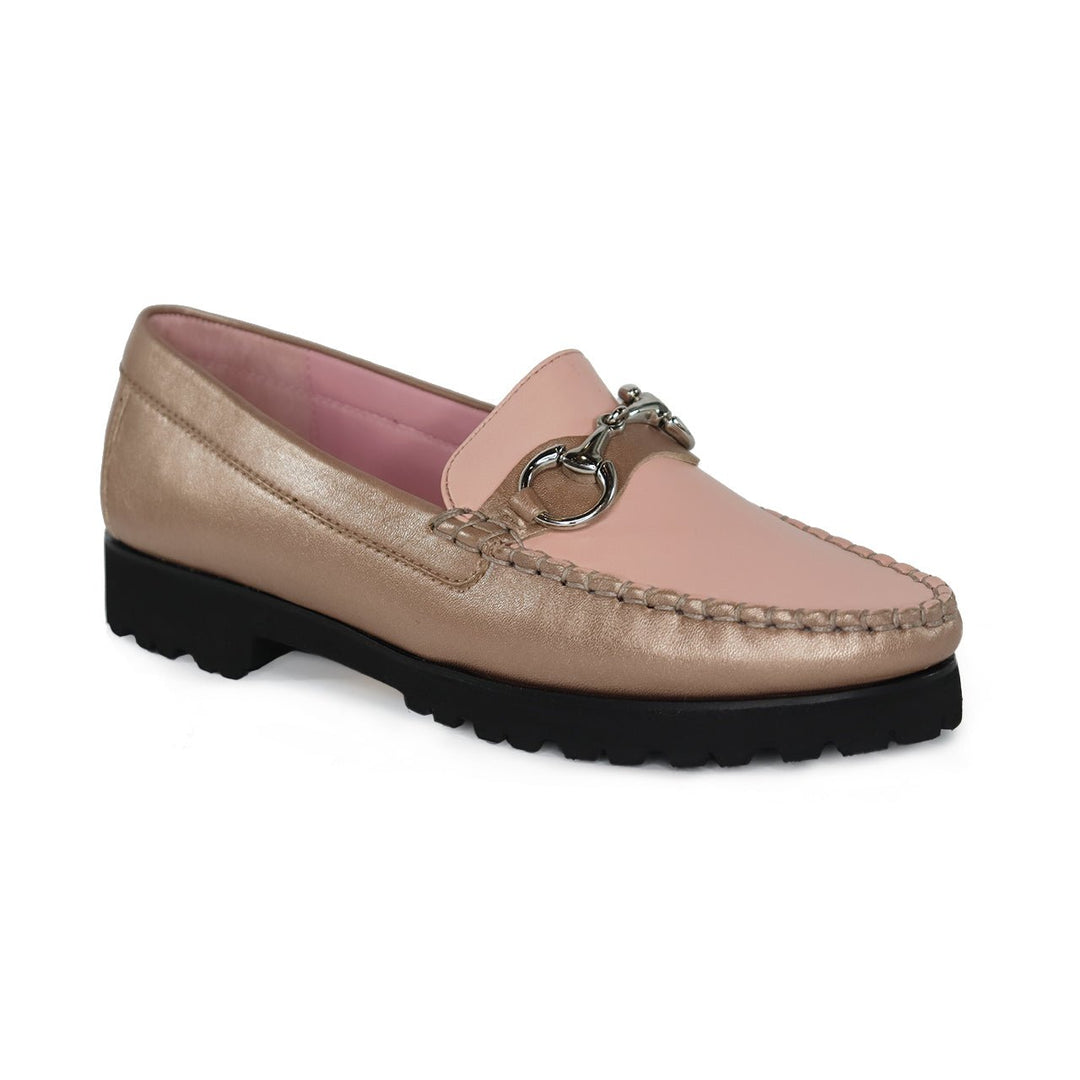 ROBERT ZUR SOHO ROSE GOLD/PINK LOAFER SHOES | Shop now at Main &amp; Taylor Shoes!