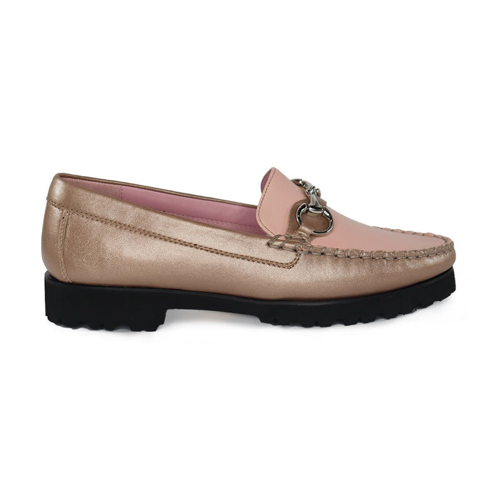 ROBERT ZUR SOHO ROSE GOLD/PINK LOAFER SHOES | Shop now at Main &amp; Taylor Shoes!