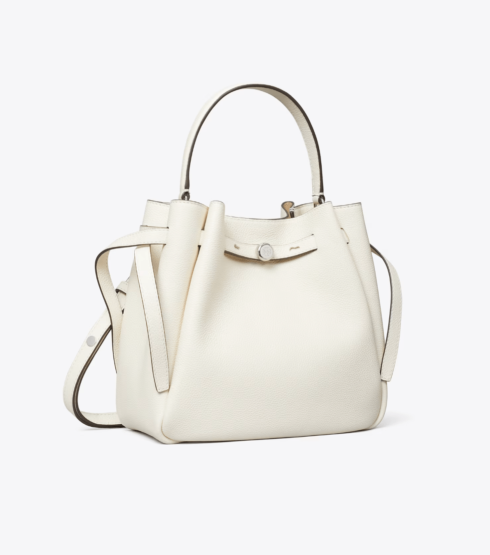 【CPC-L30】kazu123211 TORY BURCH HANDBAGS ROMY BUCKET BAG LT CREAM HANDBAGS | Main & Taylor