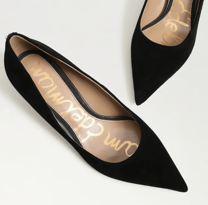 Sam Edelman SUMMER BLACK SUEDE HEEL Shoes | Shop now at Main &amp; Taylor Shoes!