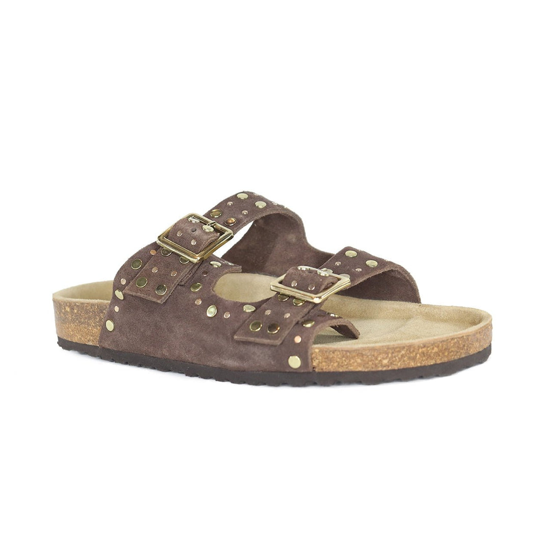 Silent D BON CHOCOLATE SUEDE SANDALS Shoes | Shop now at Main &amp; Taylor Shoes!