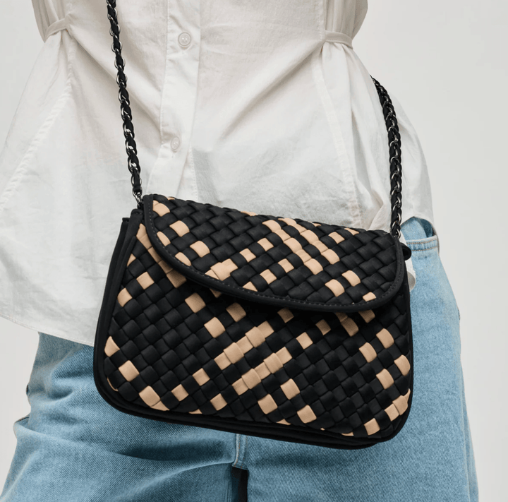 Sol and Seline ASTRA BLACK/NUDE Handbags | Shop now at Main &amp; Taylor Shoes!