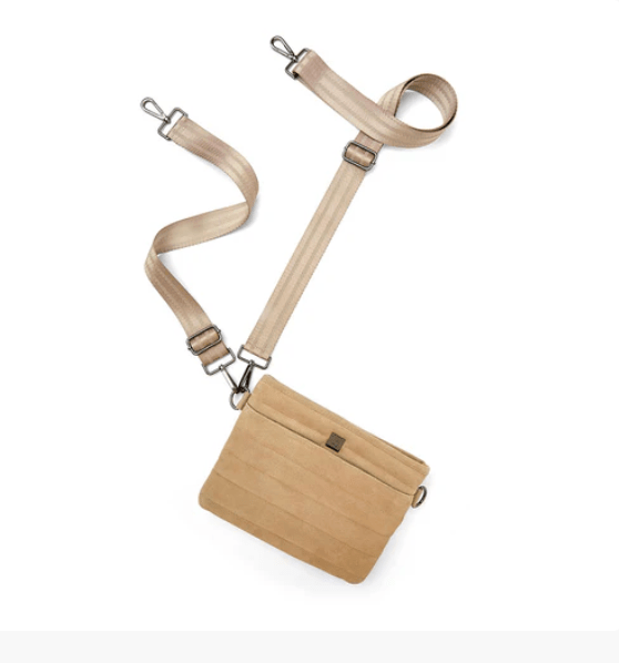 Think Roylin BUMBAG 2.0 STONE SUEDE CROSSBOCY Handbags | Shop now at Main &amp; Taylor Shoes!