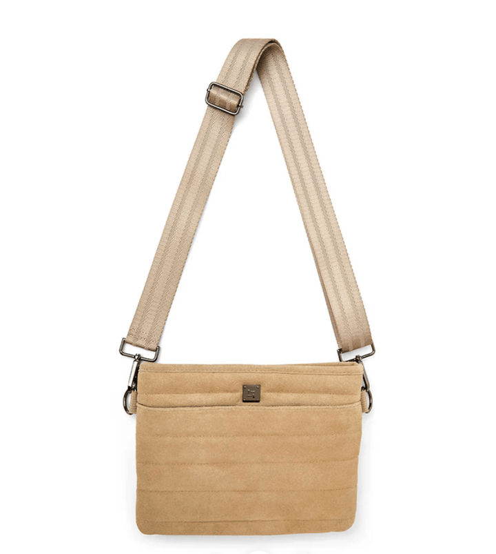 Think Roylin BUMBAG 2.0 STONE SUEDE CROSSBOCY Handbags | Shop now at Main &amp; Taylor Shoes!