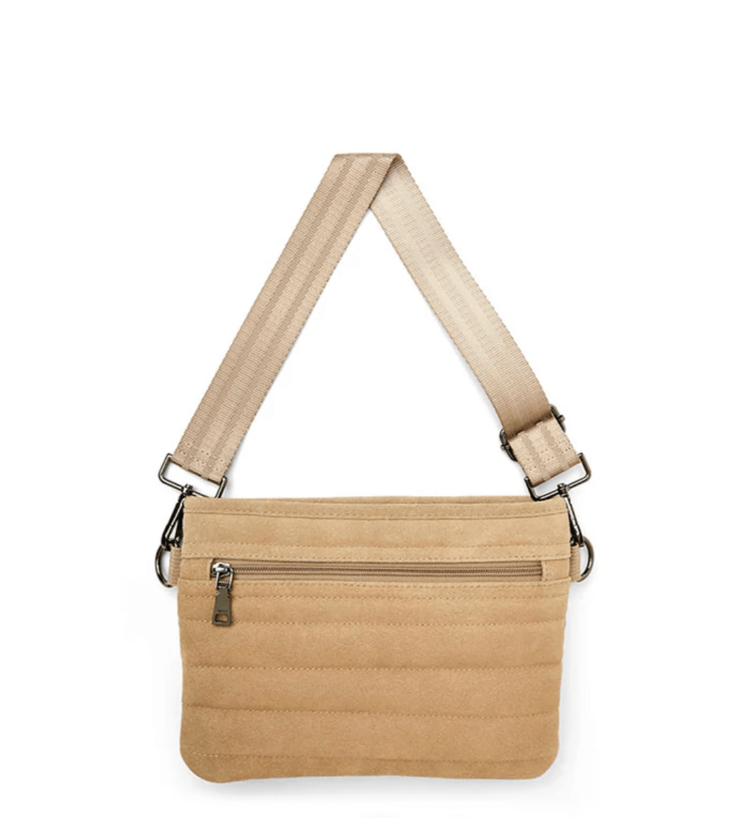 Think Roylin BUMBAG 2.0 STONE SUEDE CROSSBOCY Handbags | Shop now at Main &amp; Taylor Shoes!