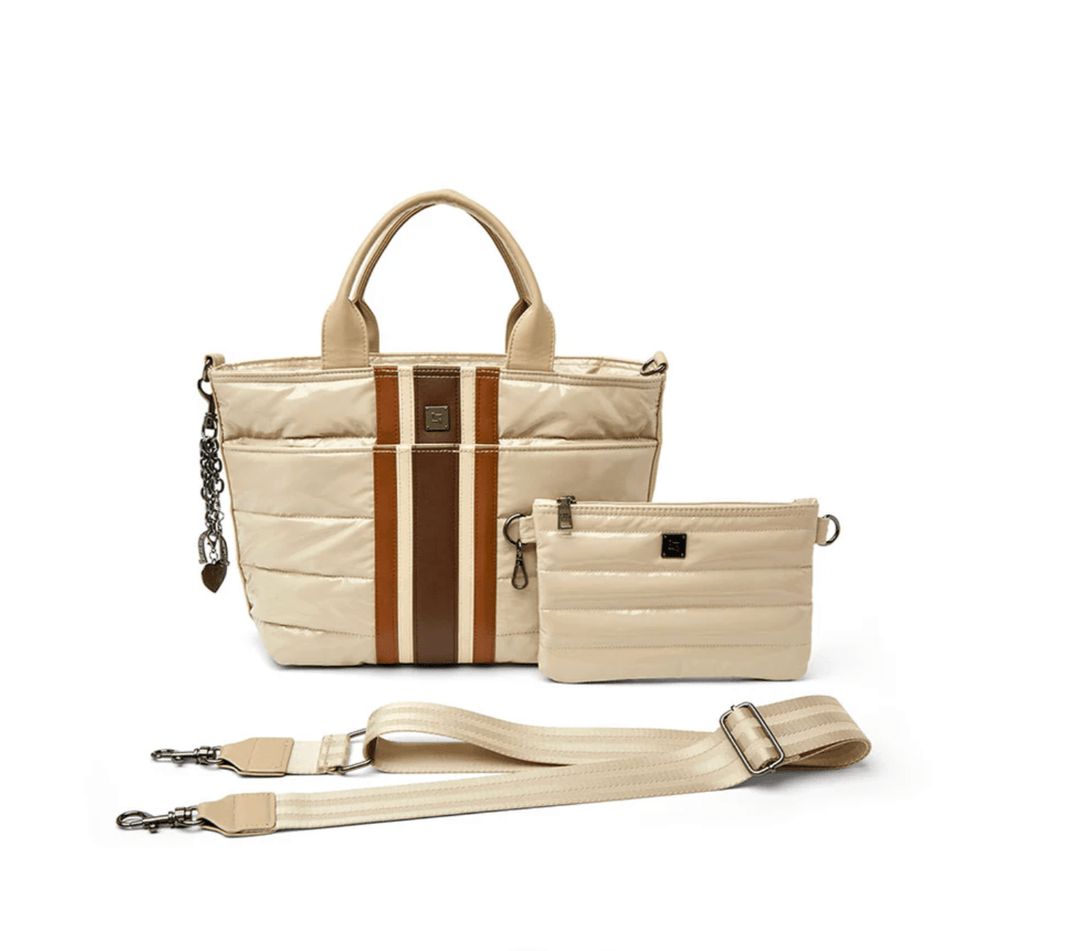 Think Roylin GETAWAY BLONDE PATENT TOTE Handbags | Shop now at Main & Taylor Shoes!