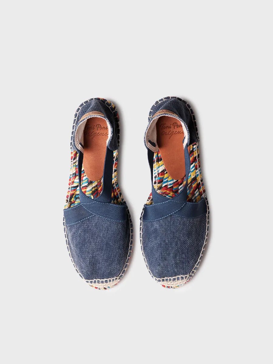 Toni Pons ELBA NAVY DENIM ESPADRILLE Shoes | Shop now at Main &amp; Taylor Shoes!