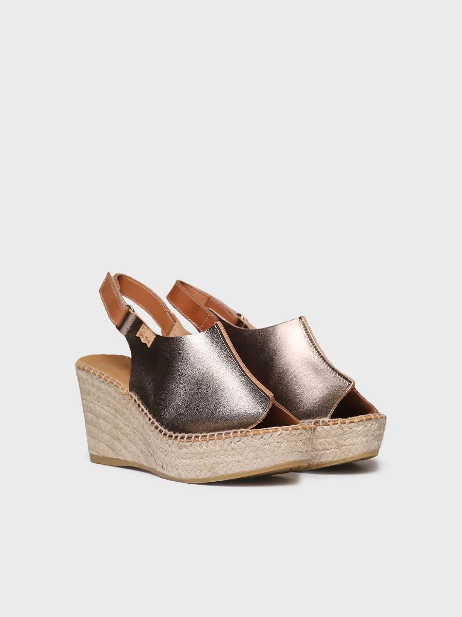 TONI PONS LUGANO BRONZE WEDGE SHOES | Shop now at Main &amp; Taylor Shoes!