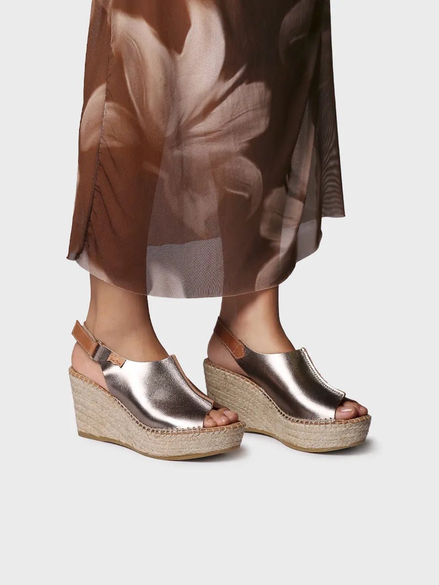 TONI PONS LUGANO BRONZE WEDGE SHOES | Shop now at Main &amp; Taylor Shoes!