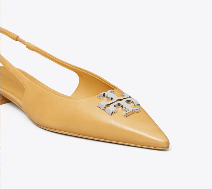 Tory Burch ELEANOR SLINGBACK HONEYCOMB TAN Shoes | Shop now at Main &amp; Taylor Shoes!