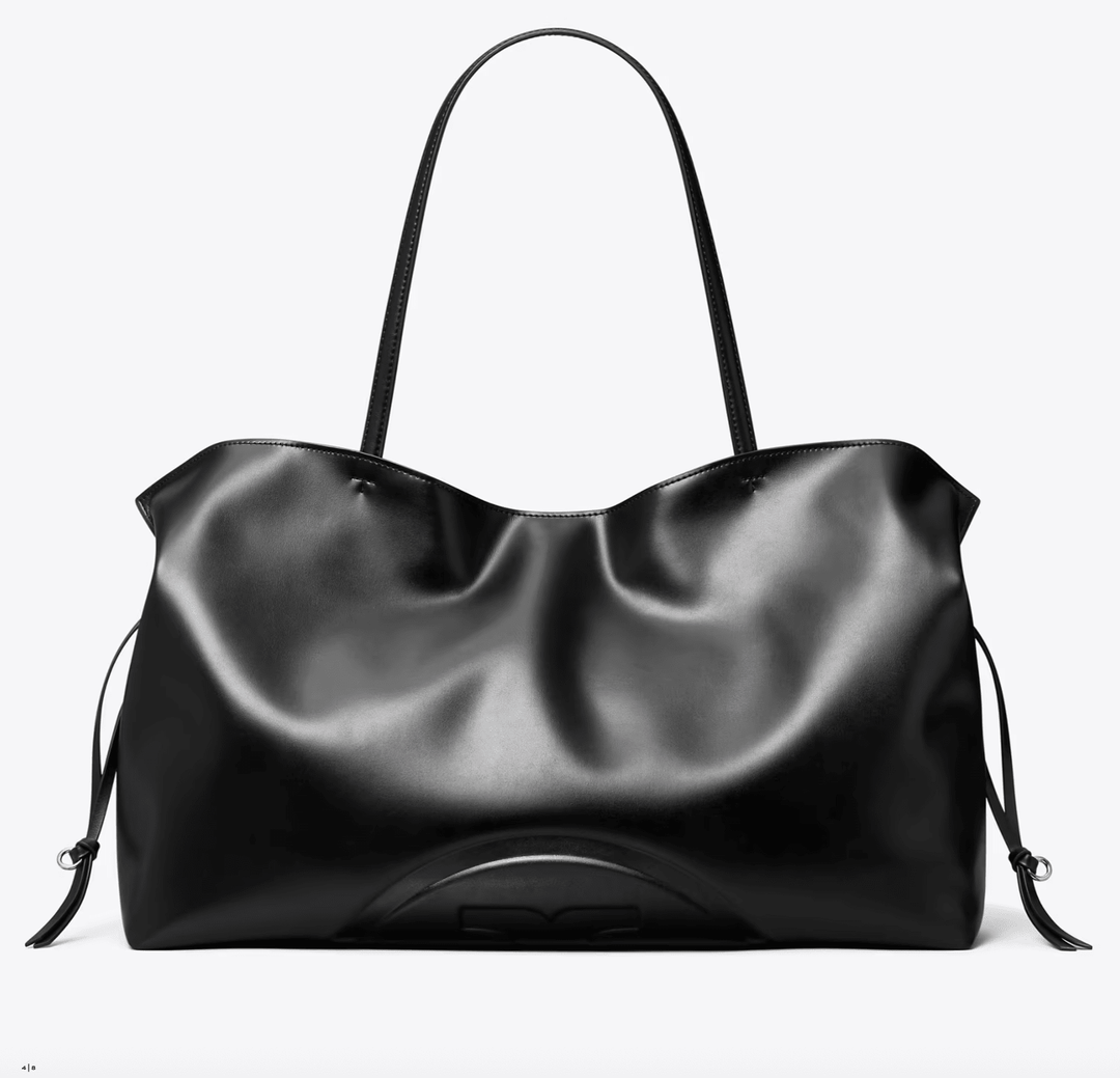Tory Burch Handbag ELLA RECYCLED DRAWSTRING LARGE TOTE BLACK Handbags | Shop now at Main &amp; Taylor Shoes!
