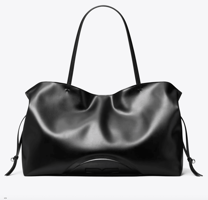 Tory Burch Handbag ELLA RECYCLED DRAWSTRING LARGE TOTE BLACK Handbags | Shop now at Main &amp; Taylor Shoes!