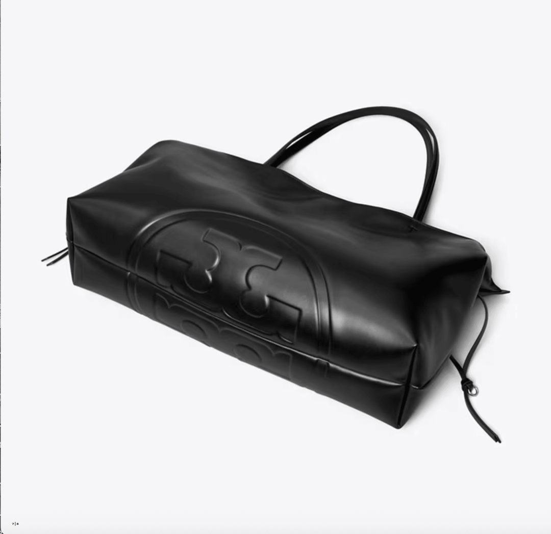 Tory Burch Handbag ELLA RECYCLED DRAWSTRING LARGE TOTE BLACK Handbags | Shop now at Main &amp; Taylor Shoes!