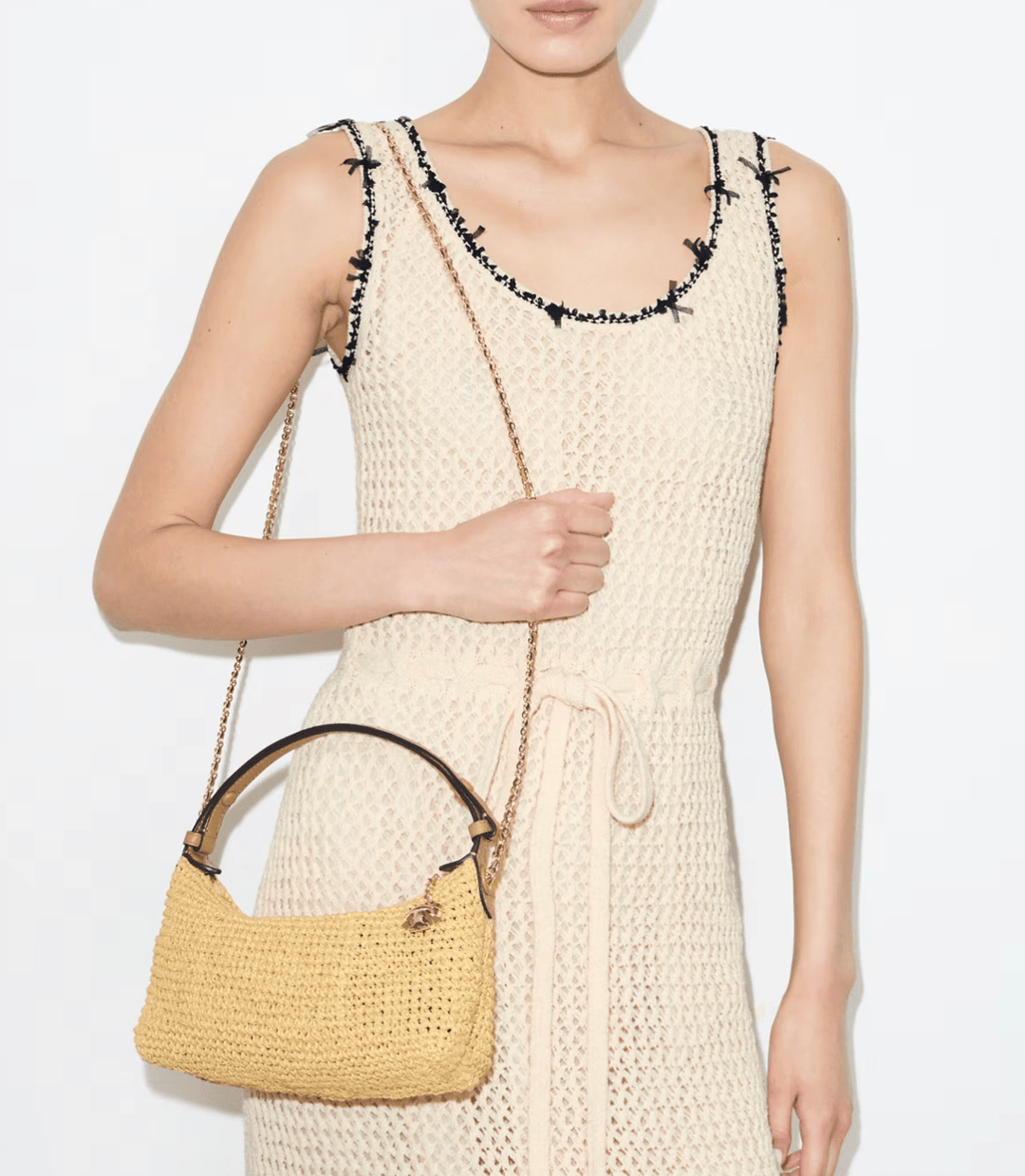 Tory Burch Handbag FLEMING CROCHET POCHETTE Handbags | Shop now at Main &amp; Taylor Shoes!