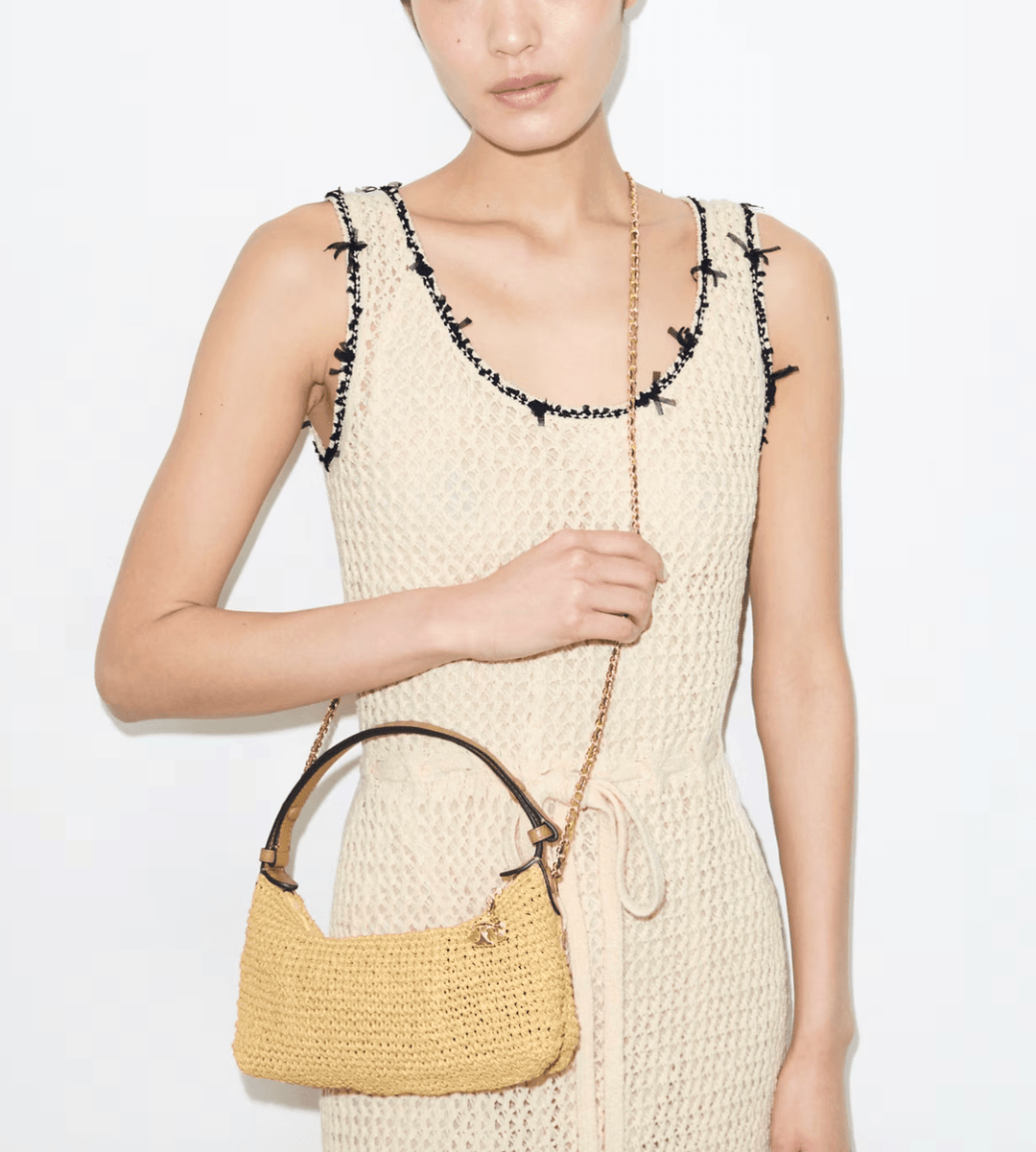 Tory Burch Handbag FLEMING CROCHET POCHETTE Handbags | Shop now at Main &amp; Taylor Shoes!
