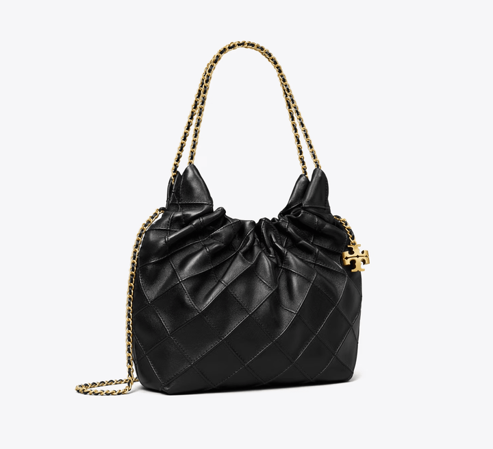 Tory Burch Handbag FLEMING MINI BUCKET BLACK BAG Handbags | Shop now at Main &amp; Taylor Shoes!