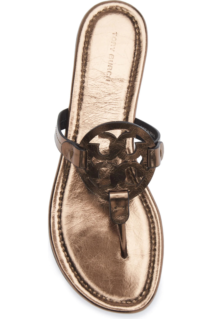 Tory Burch MILLER CLASSIC COPPER FREEZE SANDAL Shoes | Shop now at Main &amp; Taylor Shoes!