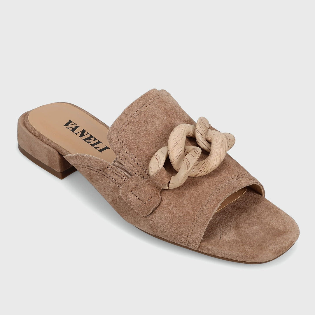 VANELI ENZA MILITARY SUEDE SLIDE Shoes | Shop now at Main &amp; Taylor Shoes!
