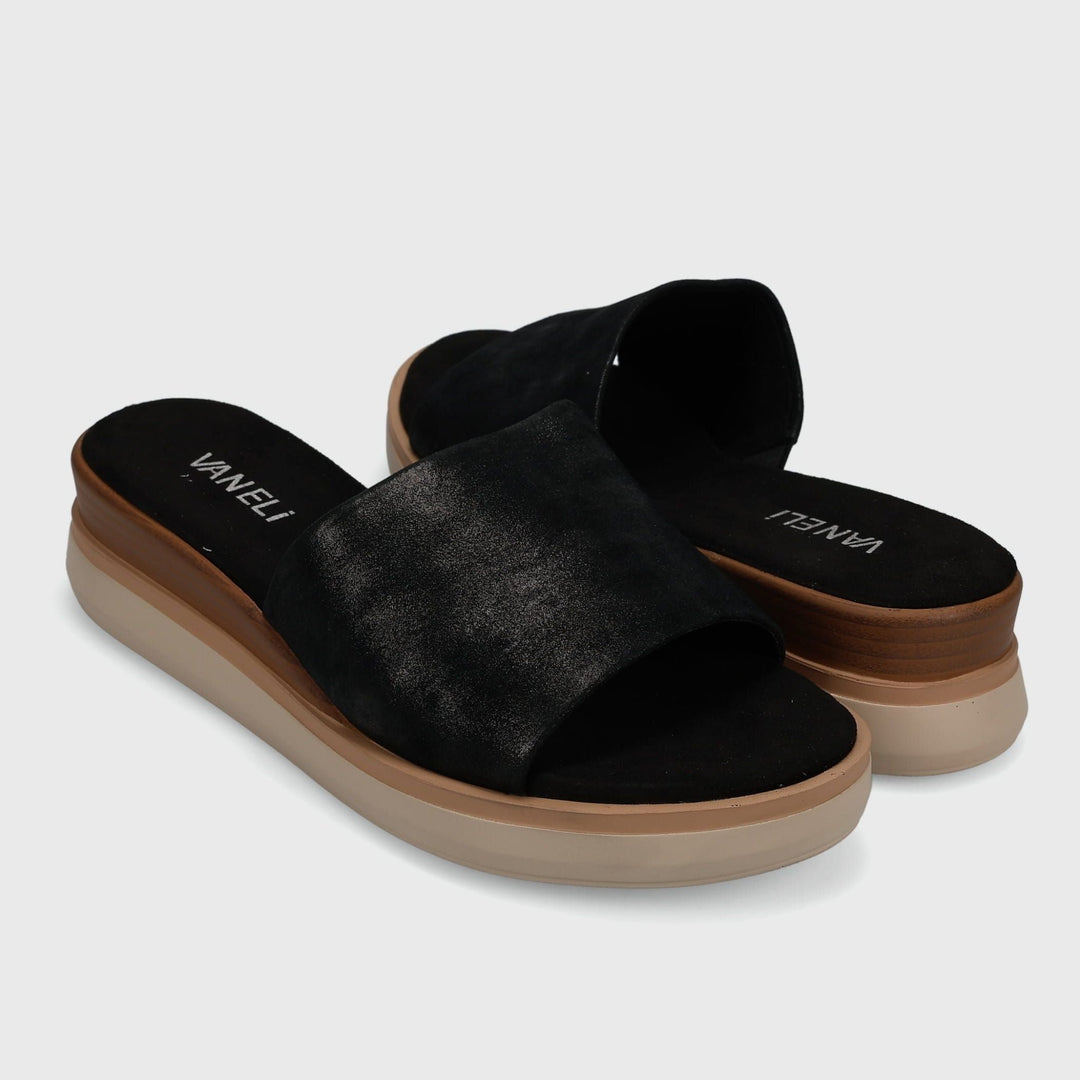 VANELI HONNA BLACK SLIDE SHOES | Shop now at Main & Taylor Shoes!