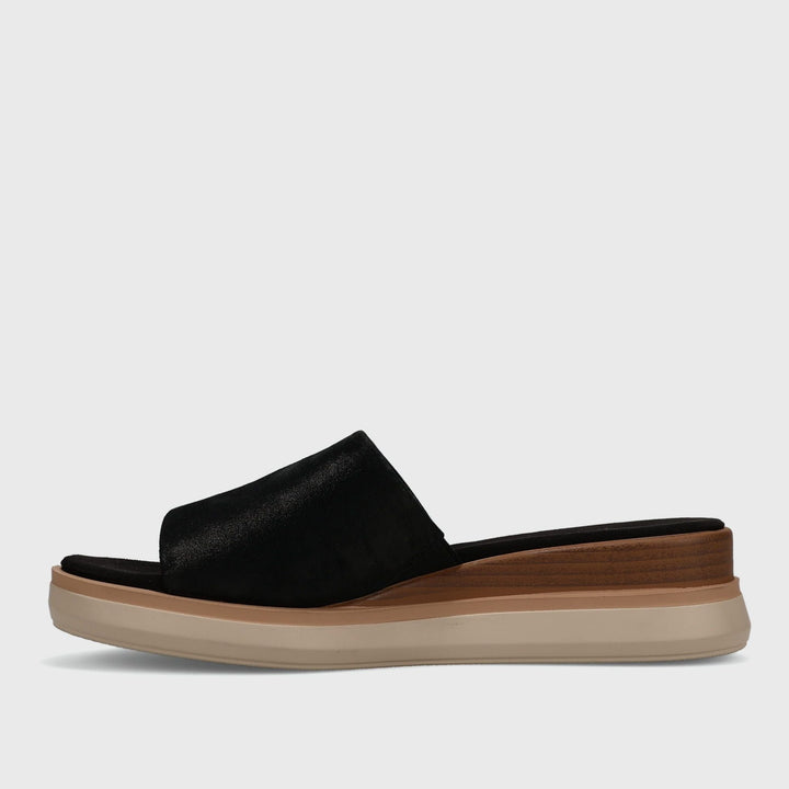 VANELI HONNA BLACK SLIDE SHOES | Shop now at Main &amp; Taylor Shoes!