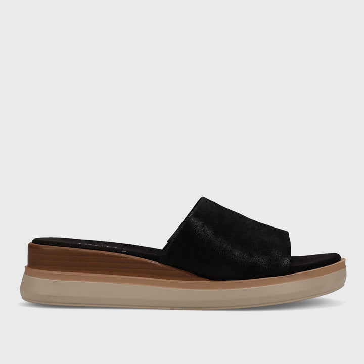 VANELI HONNA BLACK SLIDE SHOES | Shop now at Main &amp; Taylor Shoes!