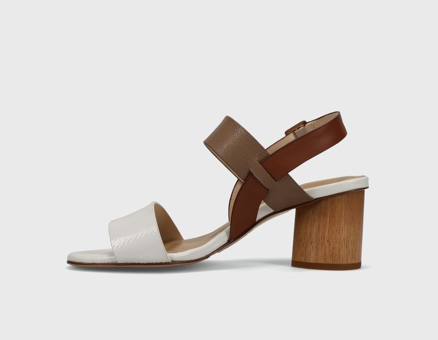VANELI LORIAN WHITE/BROWN COMBO HEEL Shoes | Shop now at Main &amp; Taylor Shoes!