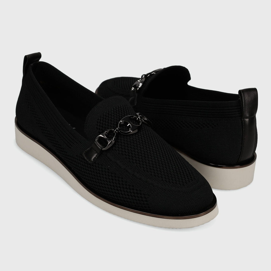 VANELI QUINCE BLACK KNIT SLIP - ON SHOES | Shop now at Main &amp; Taylor Shoes!