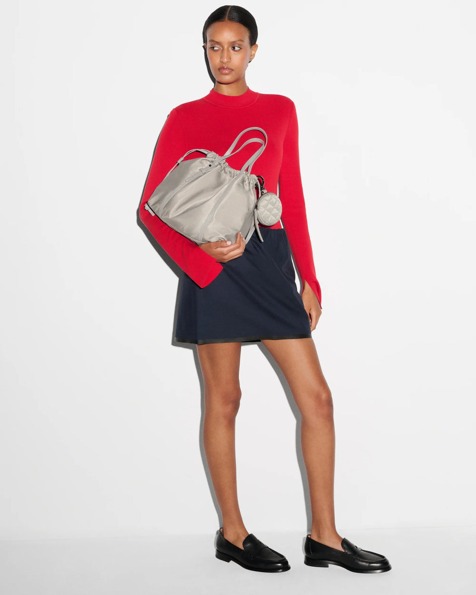MZ Wallace WAVERLY SMALL TOTE SABLE PEARL HANDBAGS | Shop now at Main &amp; Taylor Shoes!